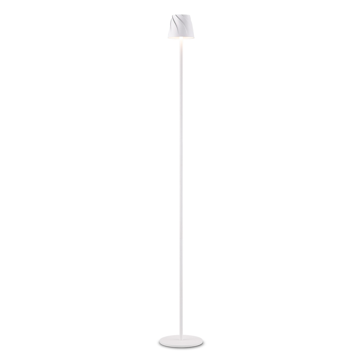 Tangla lighting - TLF7634-01WT - LED floor lamp - rechargeable plastic - white - whirl