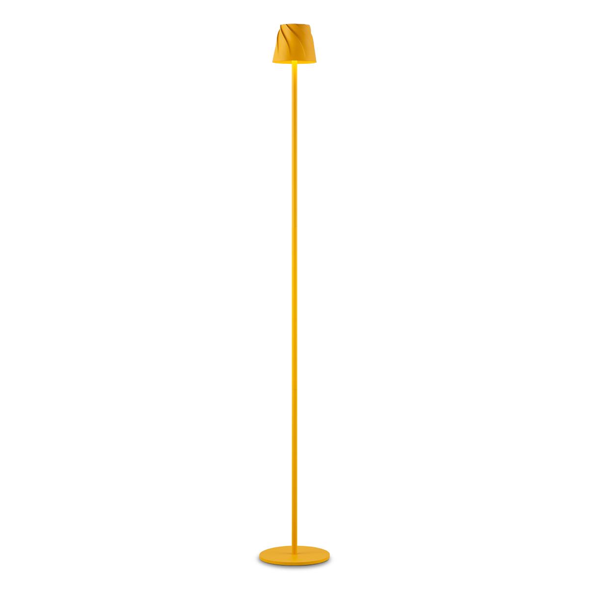 Tangla lighting - TLF7634-01YL - LED floor lamp - rechargeable plastic - yellow - whirl