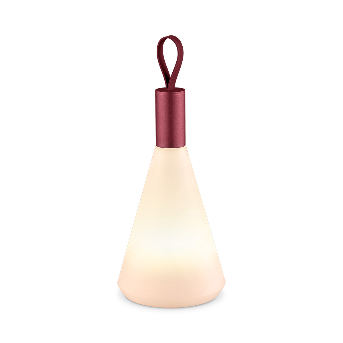 Tangla lighting - TLT7652-01RD - LED pendant and table lamp - outdoor lighting - rechargeable plastic and metal - red - vase