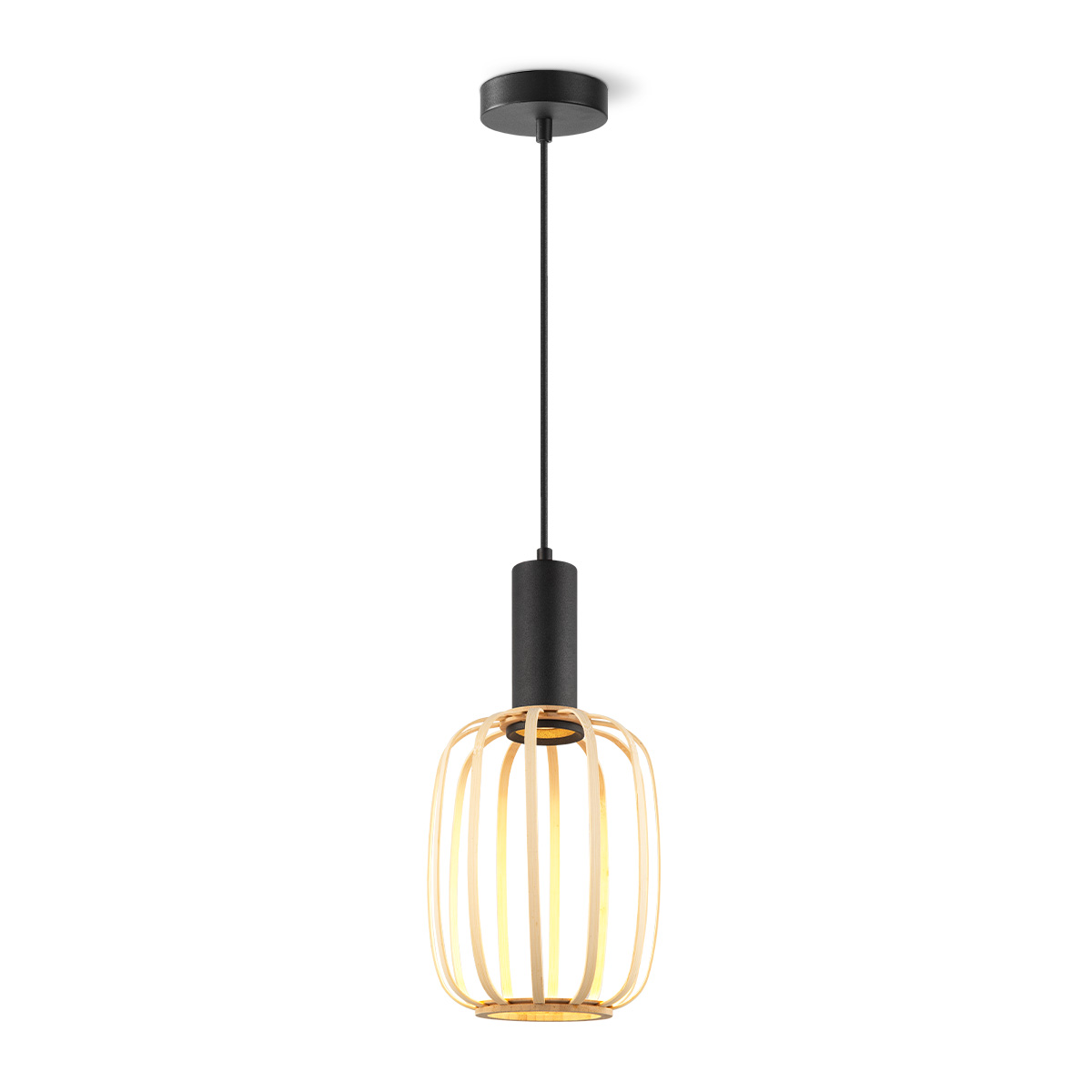 Tangla lighting - TLP7648-01NT - LED pendant lamp 1 light - FSC wooden lamp - natural - natural netting series