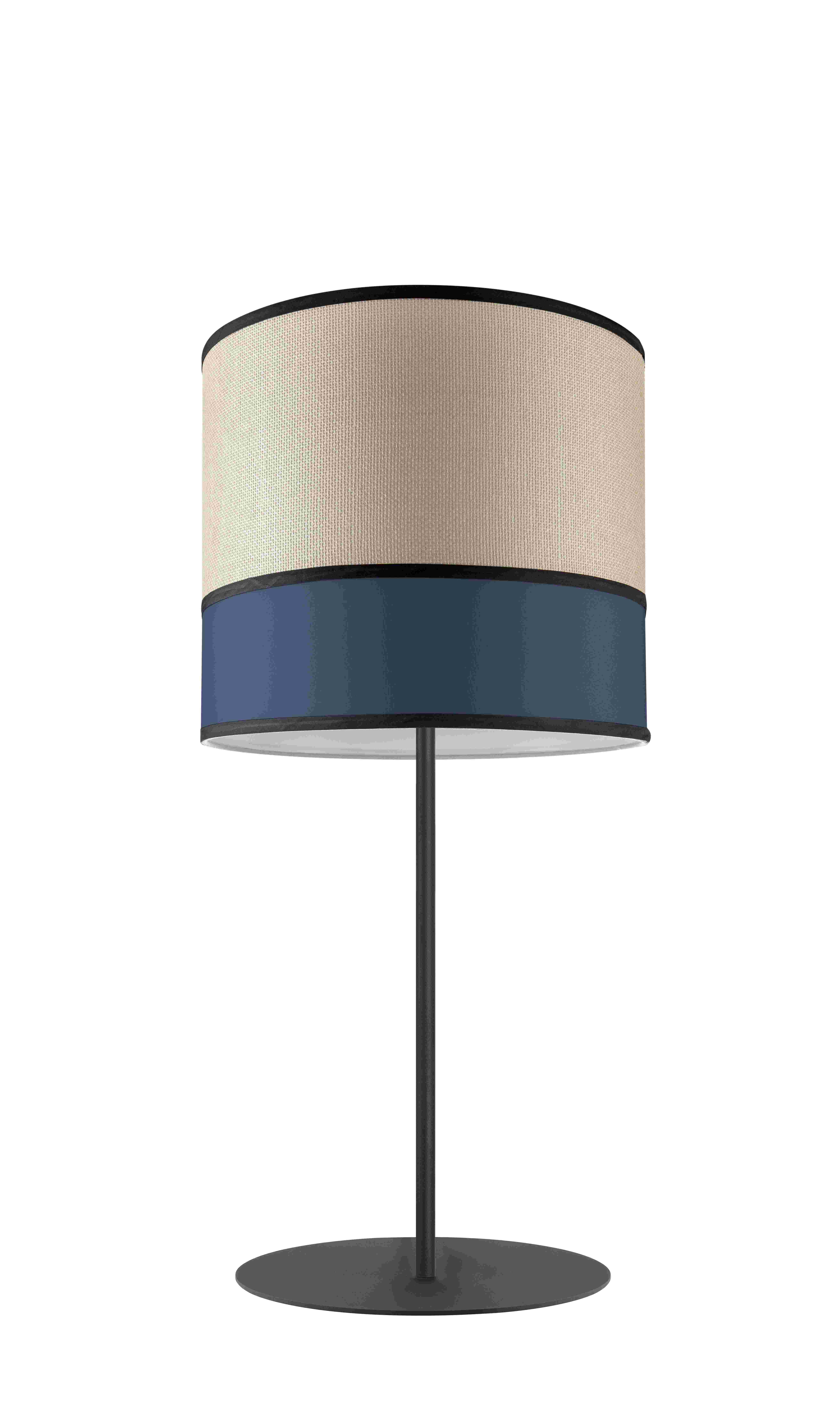 Tangla lighting - TLT7041-25BL - LED table lamp 1 Light - metal and paper and TC fabric in blue - bright - E27