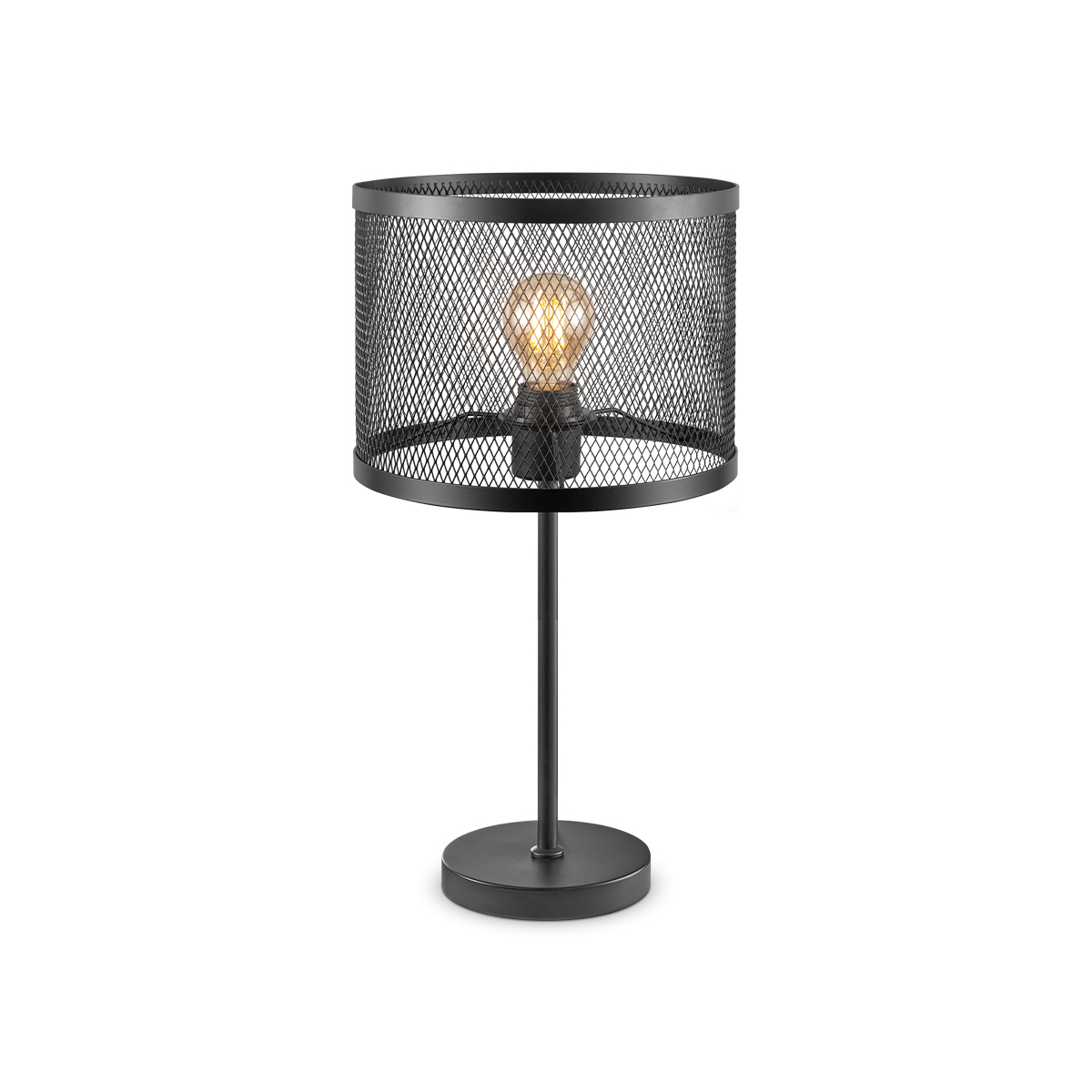 Tangla lighting - TLT7646-01BK - LED table lamp 1 Light - metal lampshade - black - bar - E27