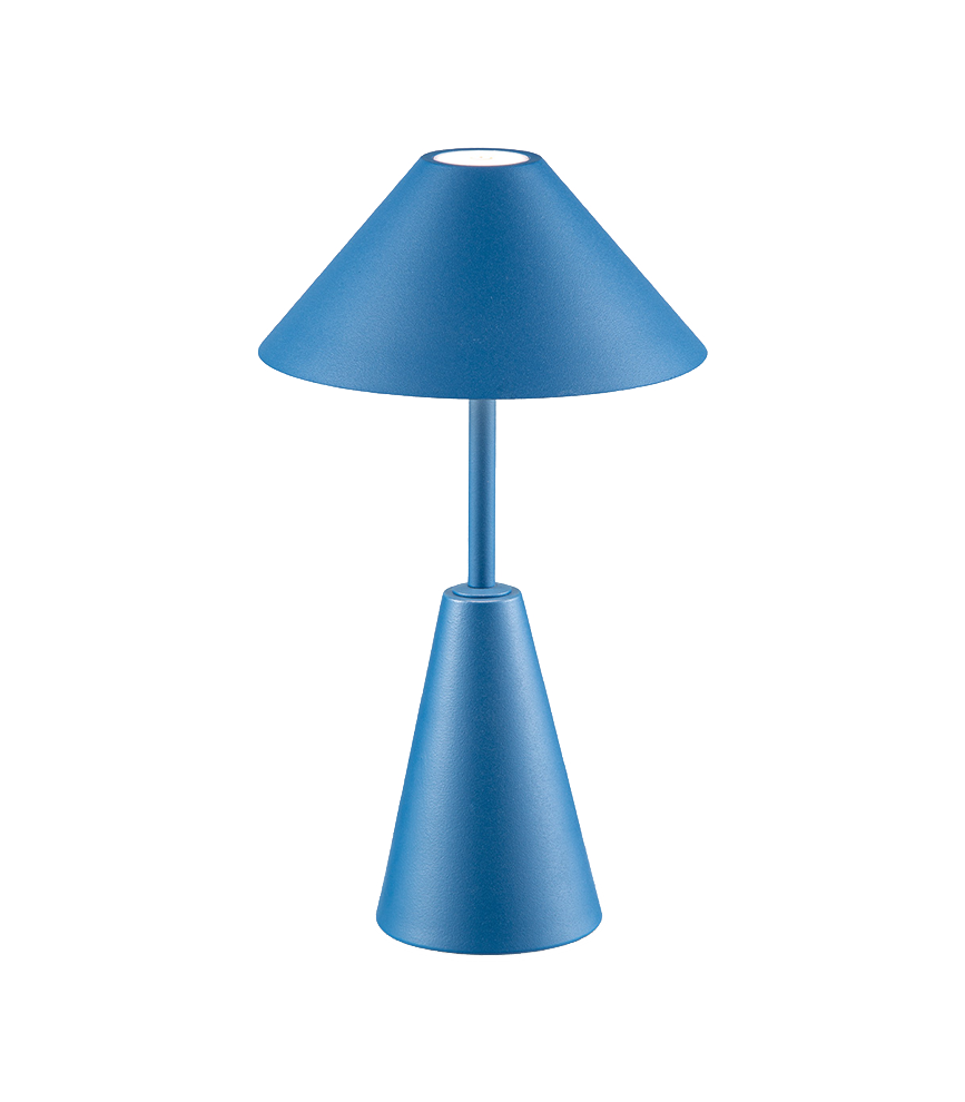 Tangla lighting - TLT7653-01BL - LED table lamp - outdoor lighting - rechargeable plastic and metal - touch dimmer - blue - taper - umbrella