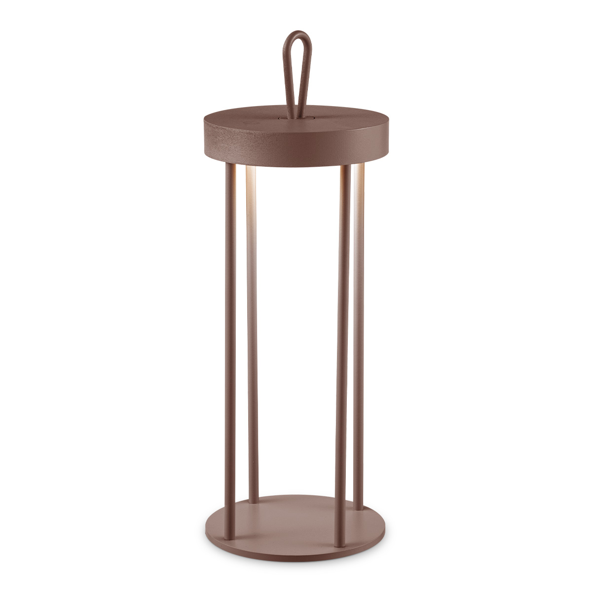 Tangla lighting - TLT7654-01BW - LED table lamp - outdoor lighting - rechargeable plastic and metal - touch dimmer - brown - pavilion