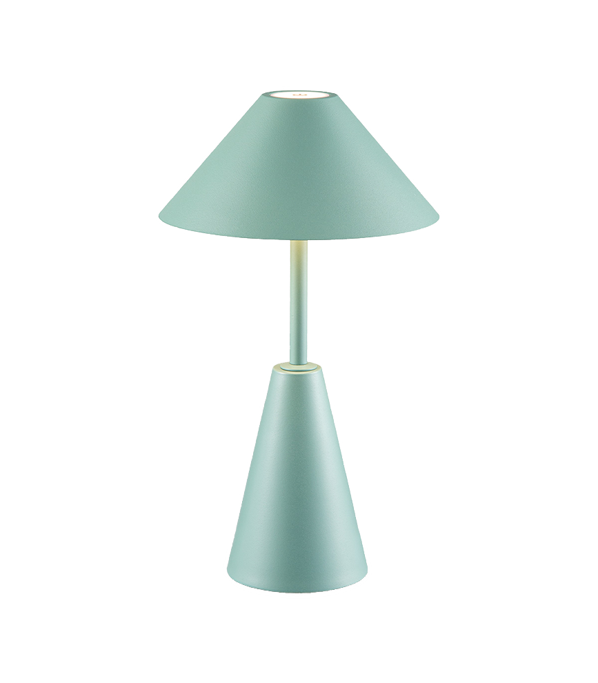 Tangla lighting - TLT7653-01GN - LED table lamp - outdoor lighting - rechargeable plastic and metal - touch dimmer - green - taper - umbrella