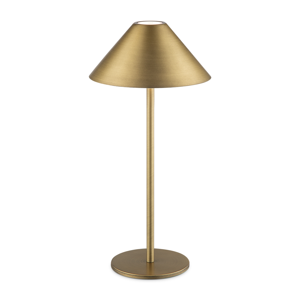 Tangla lighting - TLT7643-01BS - LED table lamp - rechargeable plastic and metal - brass - umbrella
