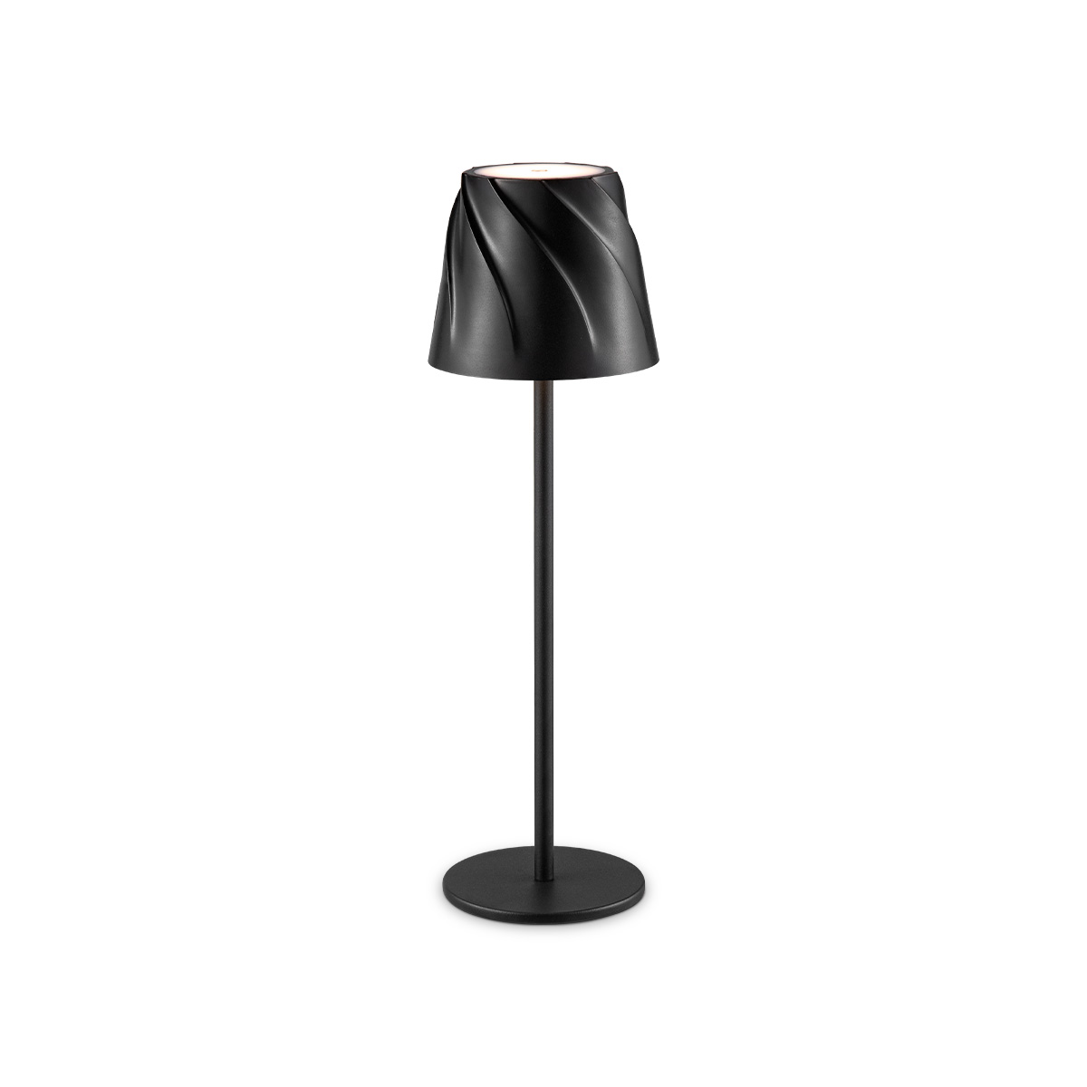 Tangla lighting - TLT7634-01BK - LED table lamp - rechargeable plastic - black - whirl