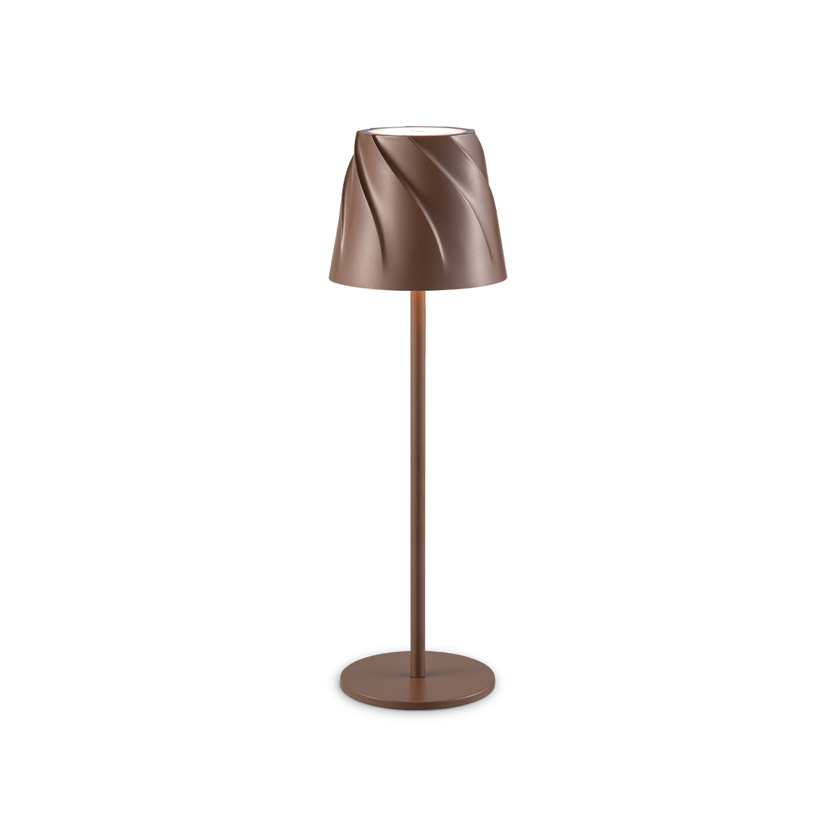 Tangla lighting - TLT7634-01BN - LED table lamp - rechargeable plastic - brown - whirl