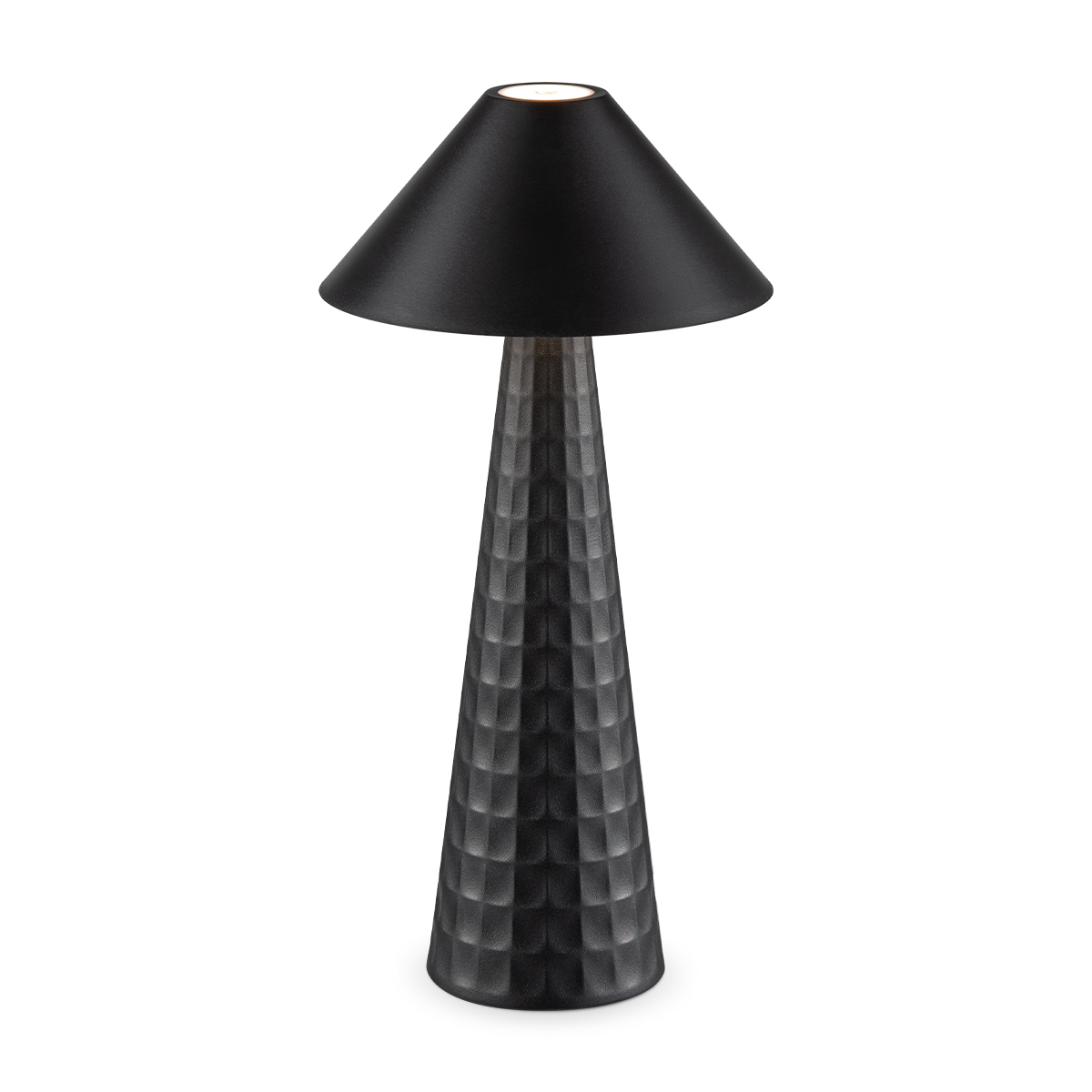 Tangla lighting - TLT7645-01BK - LED table lamp - rechargeable plastic and metal - black - mushroom