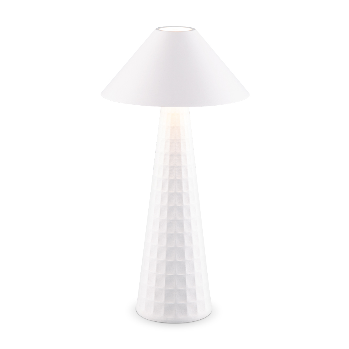 Tangla lighting - TLT7645-01WT - LED table lamp - rechargeable plastic and metal - white - mushroom