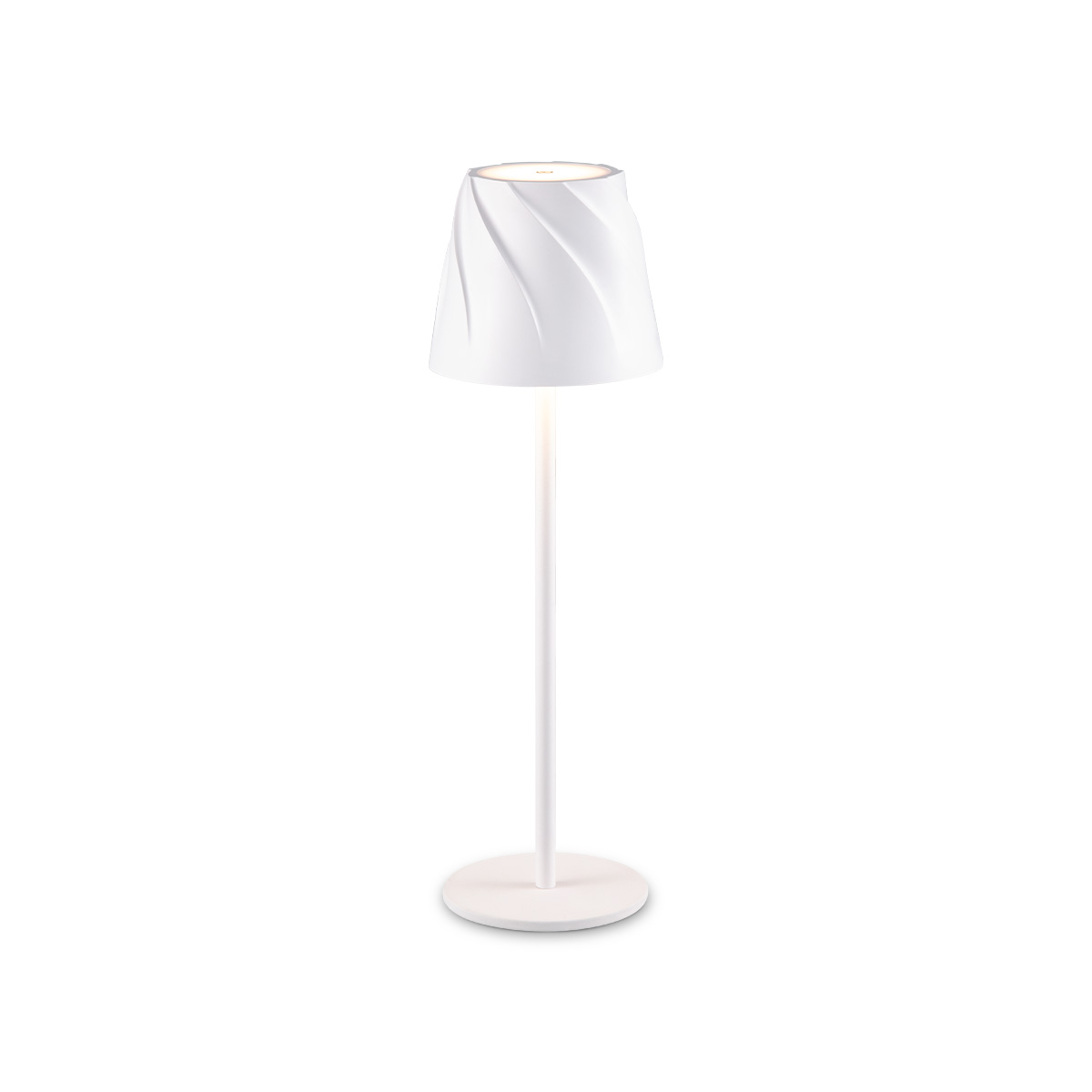 Tangla lighting - TLT7634-01WT - LED table lamp - rechargeable plastic - white - whirl