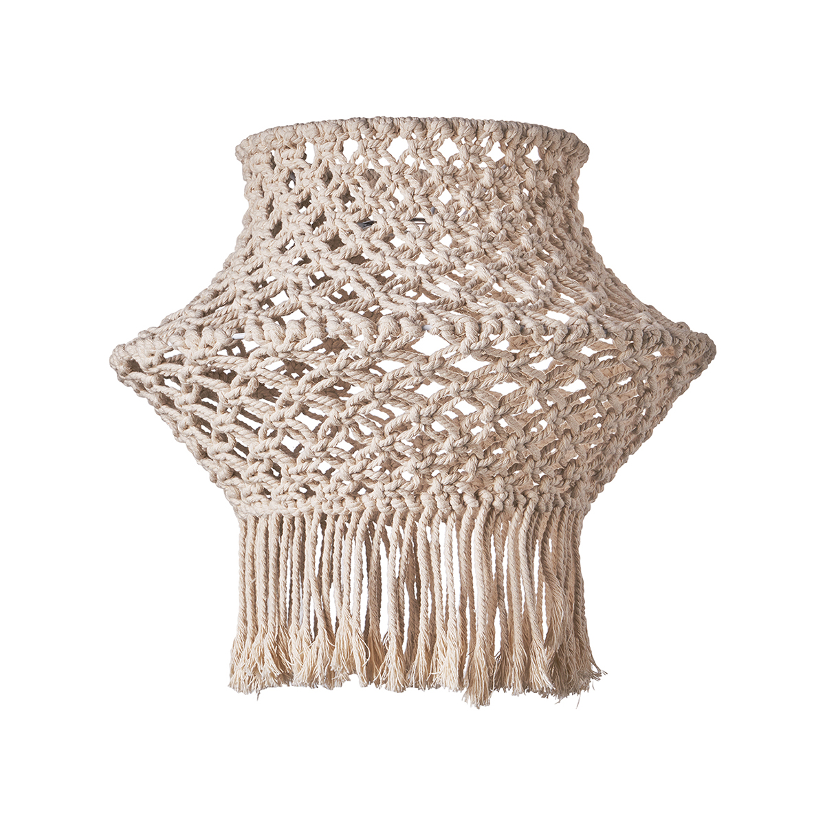 Tangla lighting - TLS7404-01BWT - Lampshade - metal and cotton - natural - large - E27