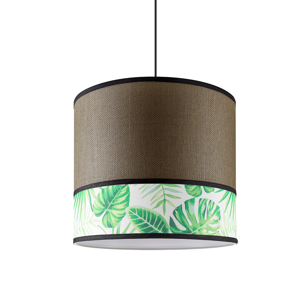 Tangla lighting - TLS7012-40A - Lampshade - paper and TC fabric - spring - dark - leaf - diameter 40cm - E27