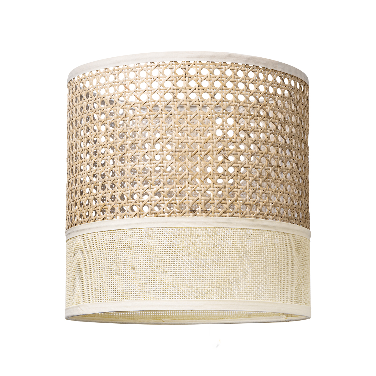 Tangla lighting - TLS7011-01NT - Lampshade - paper rattan and linen - natural - cylinder - diameter 30cm - E27