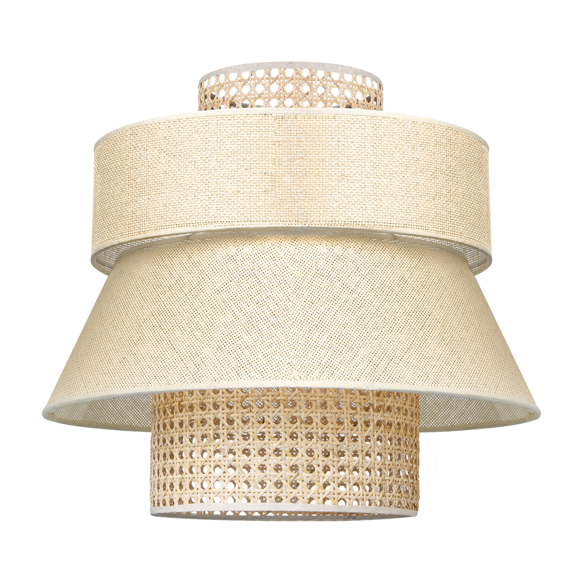 Tangla lighting - TLS7017-01NT - Lampshade - paper rattan and linen - natural - eaves - diameter 46cm - E27