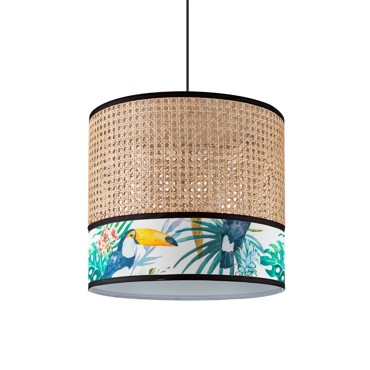 Tangla lighting - TLS7011-40C - Lampshade - rattan and TC fabric - spring - medium bird - E27