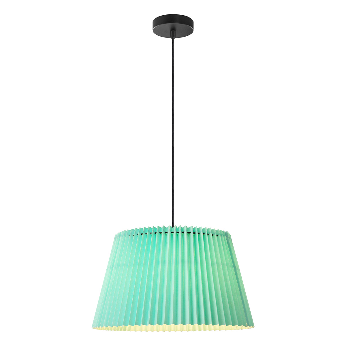 Tangla lighting - TLP7457-01BL - LED Pendant lamp 1 Light - metal + paper - blue - pleat - E27