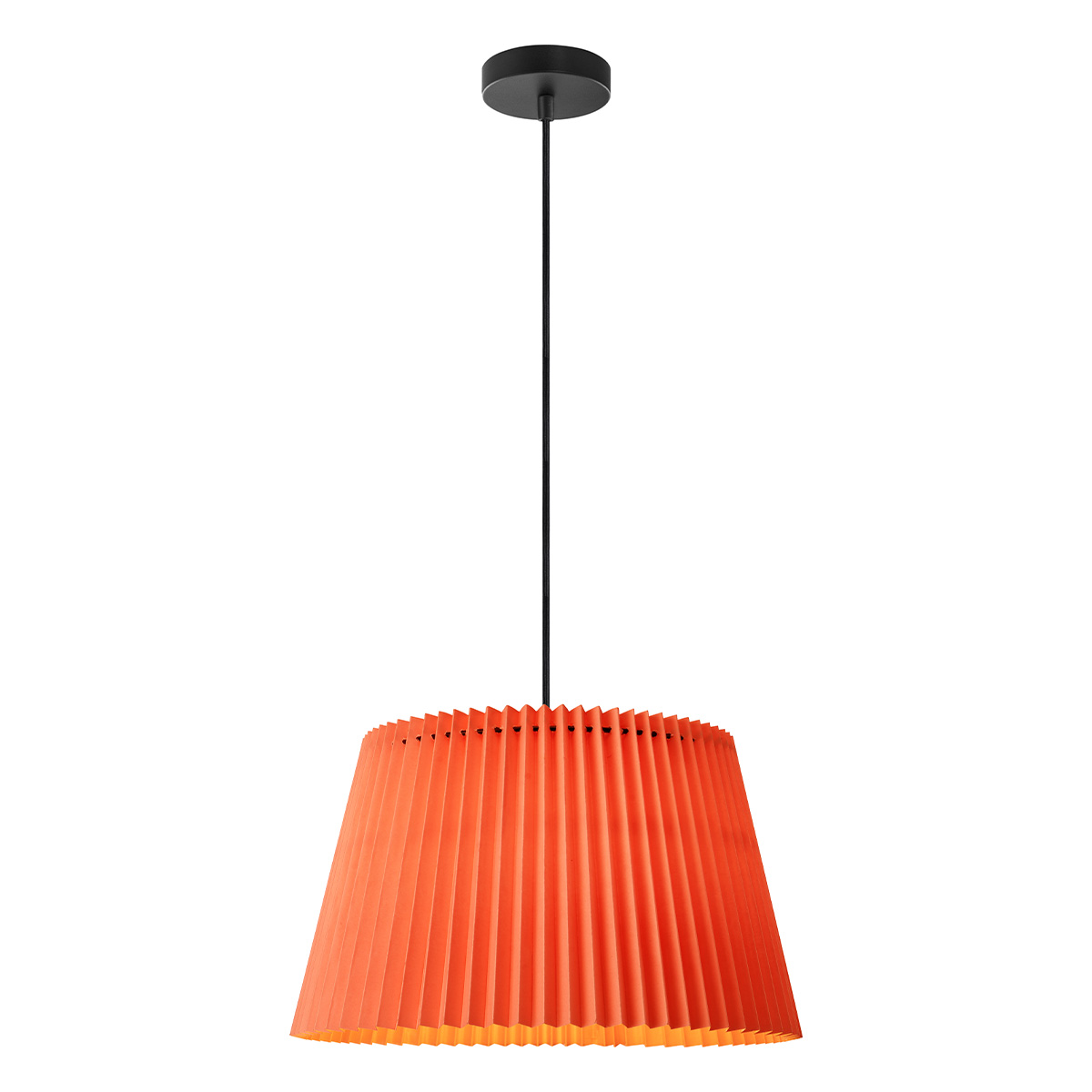 Tangla lighting - TLP7457-01RD - LED Pendant lamp 1 Light - metal + paper - red - pleat - E27