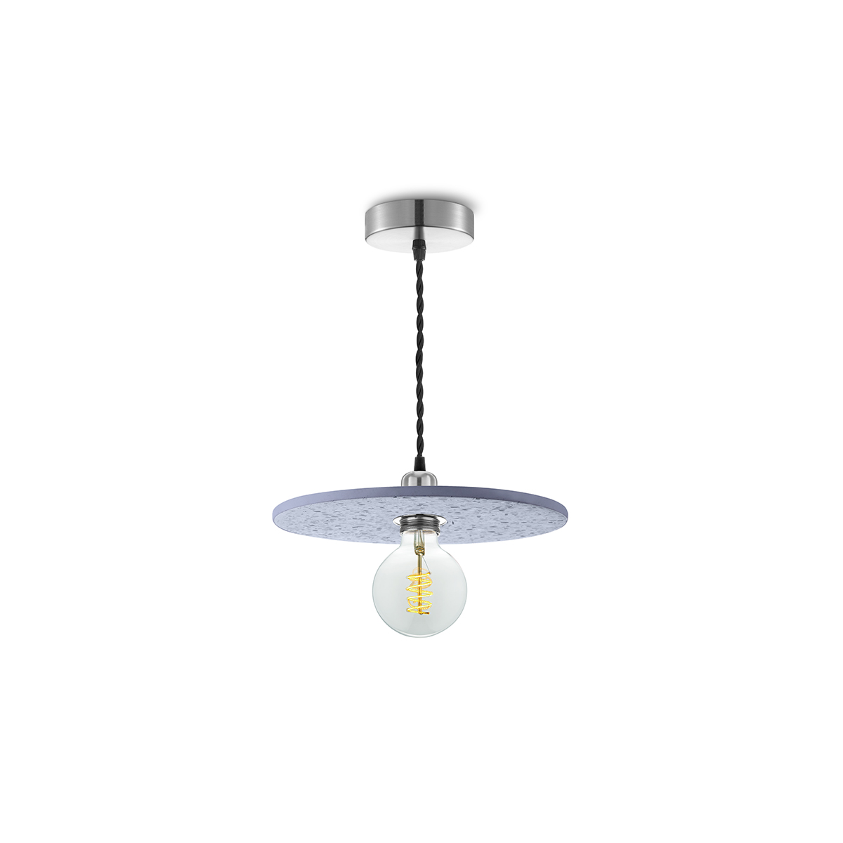 Tangla lighting - TLP7005-24BL - LED Pendant lamp 1 Light - metal + water stone - blue - E27
