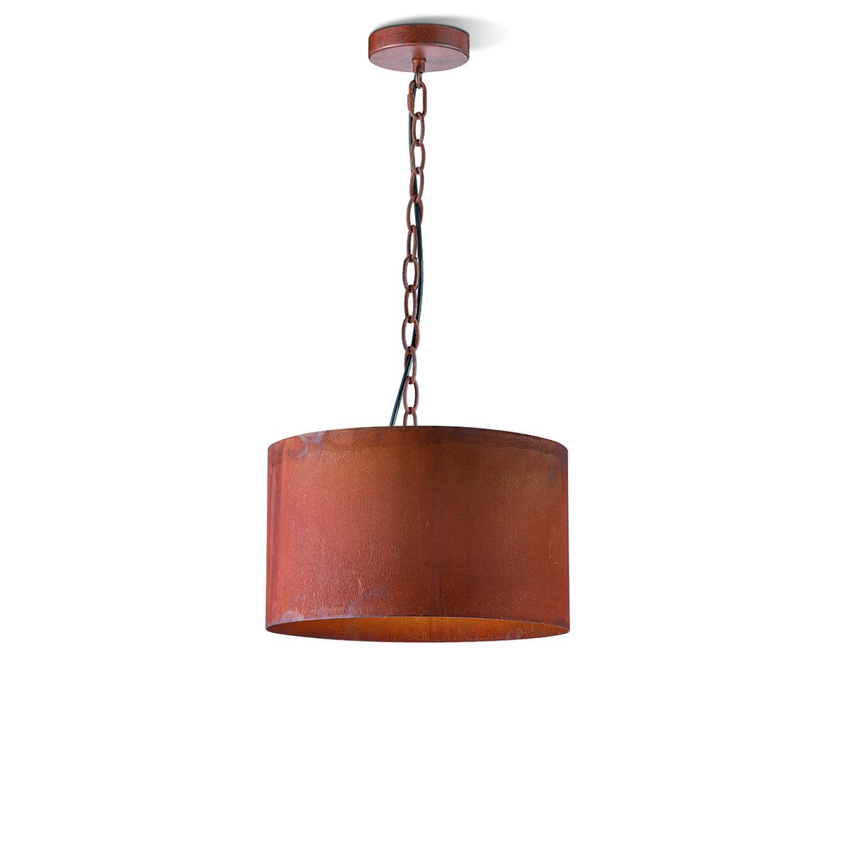 Tangla lighting - TLP4040-01RS - LED Pendant lamp 1 Light - metal - rusty + industrial - cylinder - E27
