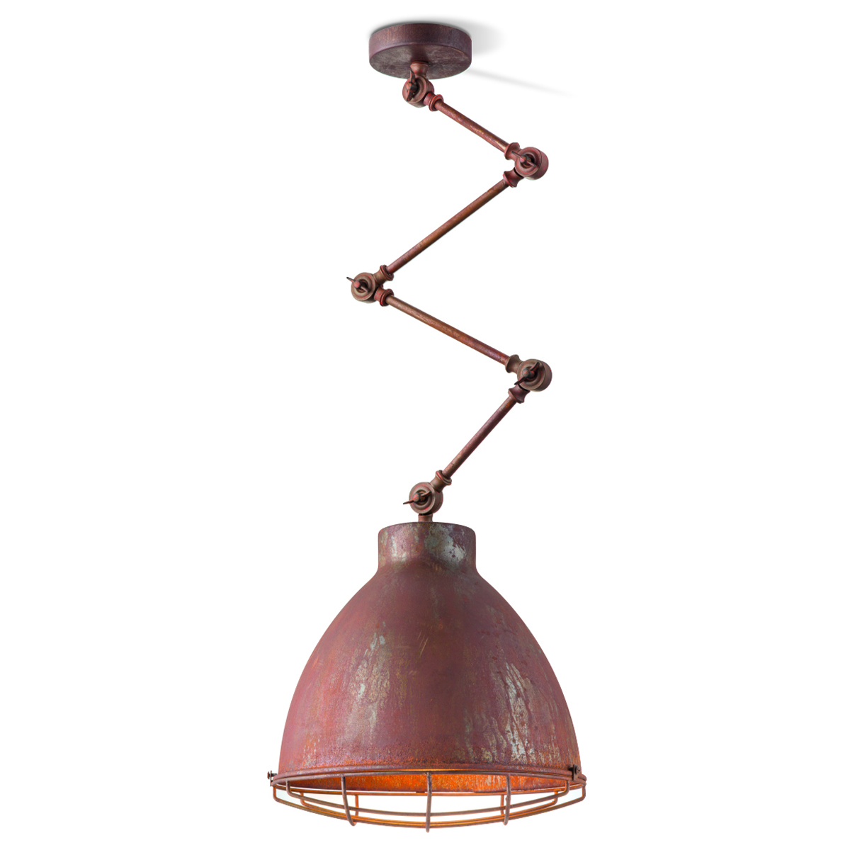 Tangla lighting - TLP4042-01RS - LED Pendant lamp 1 Light - metal - rusty + industrial - taper - E27