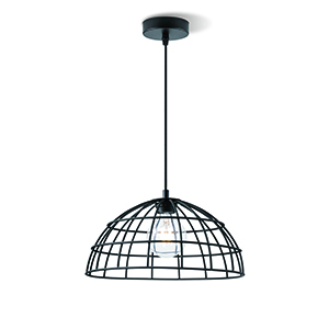 Tangla lighting - TLP4027-01SB - LED Pendant lamp 1 Light - metal - sand black - wire frame medium - E27