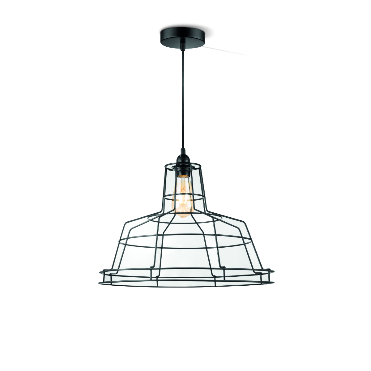 Tangla lighting - TLP4016-01SB - LED Pendant lamp 1 Light - metal - sand black - wire frame small - E27