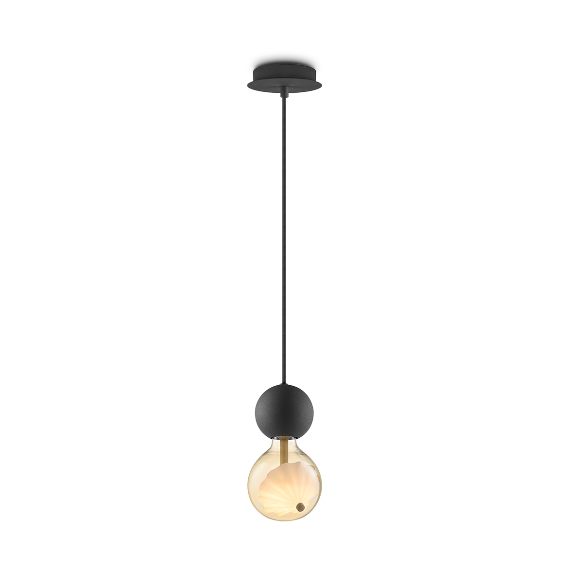 Tangla lighting - TLP7044-01SB - LED Pendant lamp 1 Light move me globus - sand black - E27