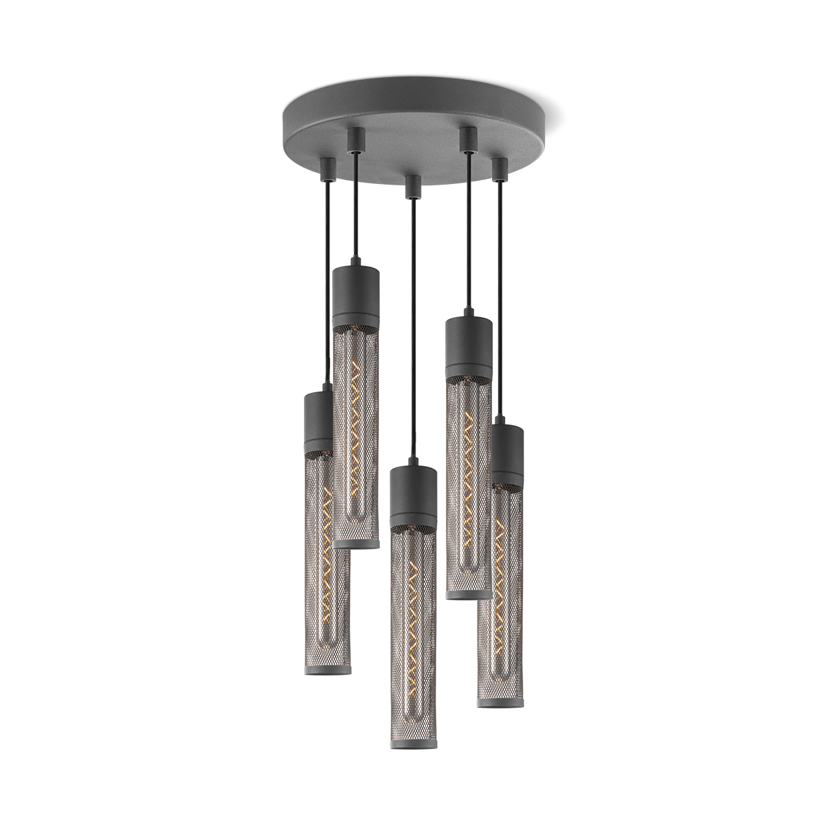 Tangla lighting - TLP4102-05SB - LED Pendant lamp 5 Lights - metal - sand black - mesh - E27