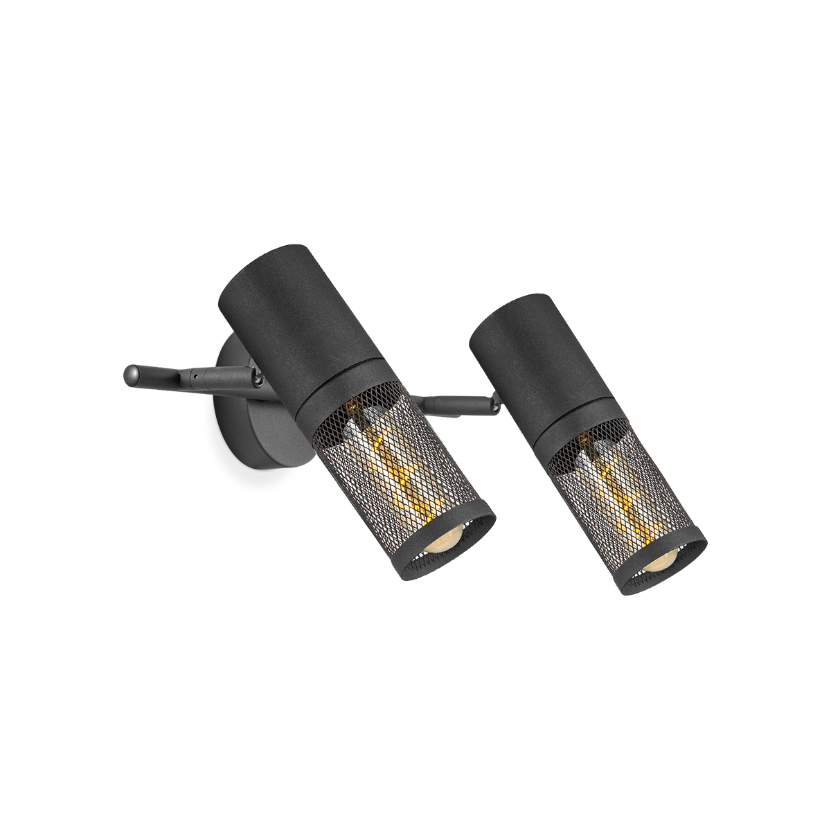 Tangla lighting - TLS6013-02SB - Spotlight 2 Lights - metal - sand black - mesh - E27
