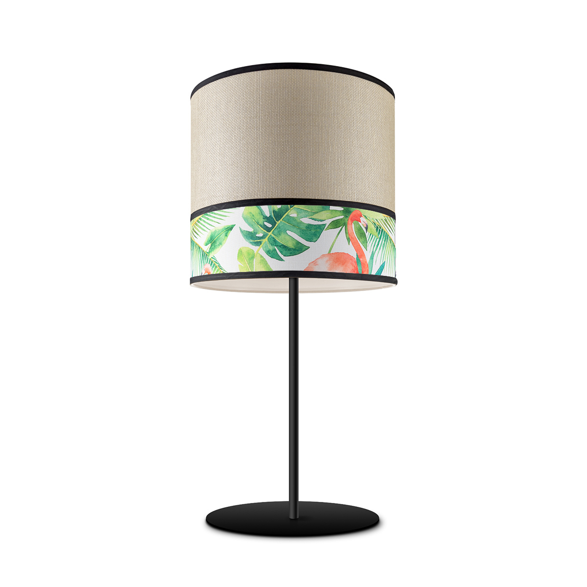 Tangla lighting - TLT7041-25D - Table lamp 1 Light - metal + paper + TC fabric - spring - crane - E27