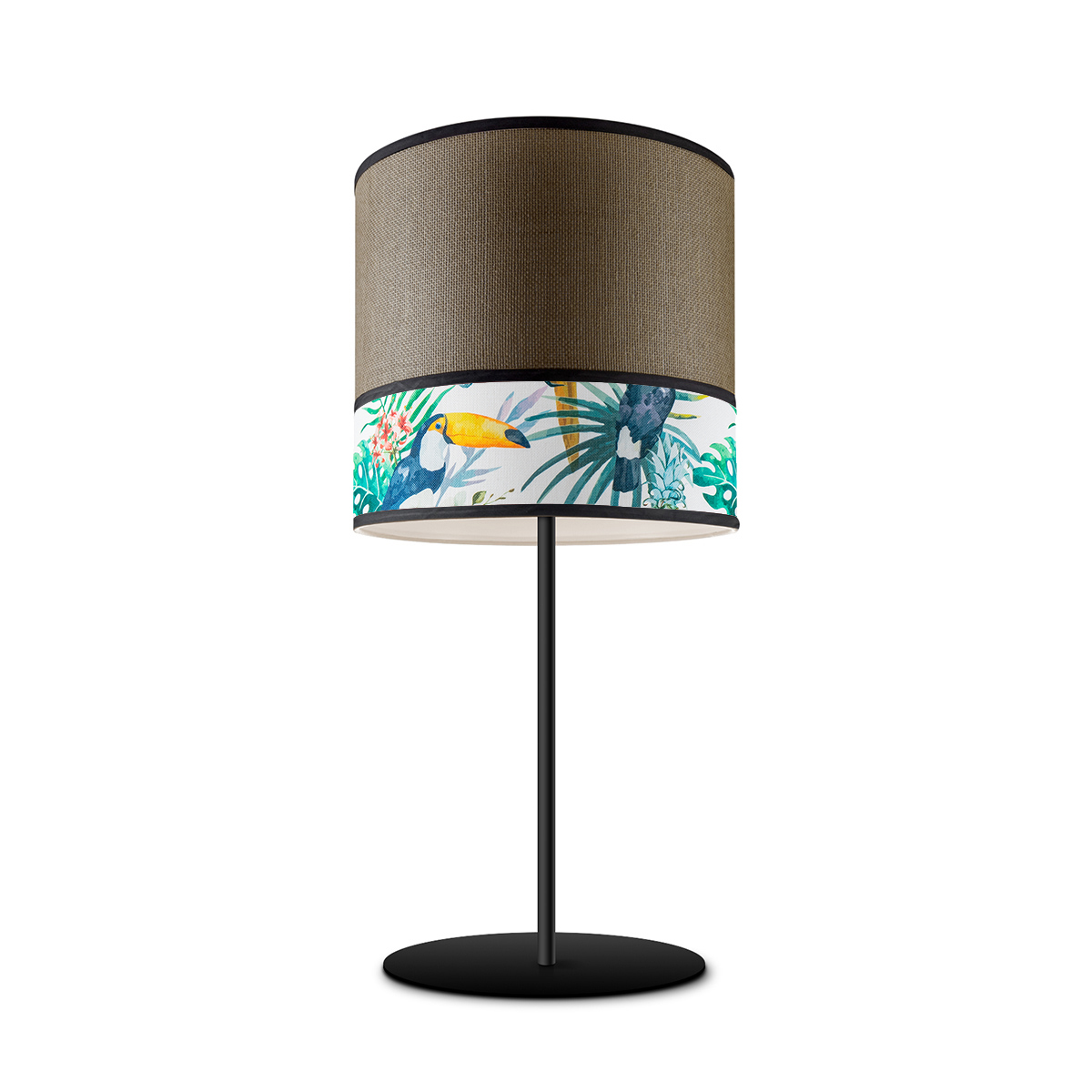 Tangla lighting - TLT7012-25C - Table lamp 1 Light - metal + paper + TC fabric - spring - dark bird - E27