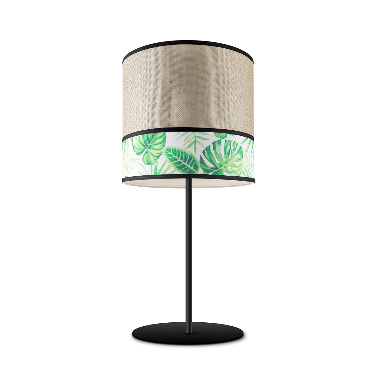 Tangla lighting - TLT7041-25A - Table lamp 1 Light - metal + paper + TC fabric - spring - leaf - E27