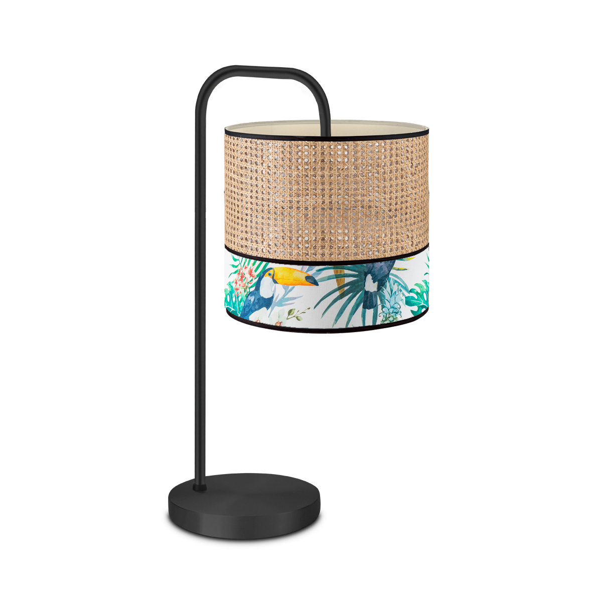 Tangla lighting - TLT7011-25C1 - Table lamp 1 Light - metal + rattan + TC fabric - spring - sieben bird - E27
