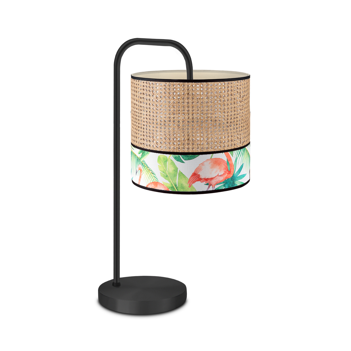 Tangla lighting - TLT7011-25D1 - Table lamp 1 Light - metal + rattan + TC fabric - spring - sieben crane - E27