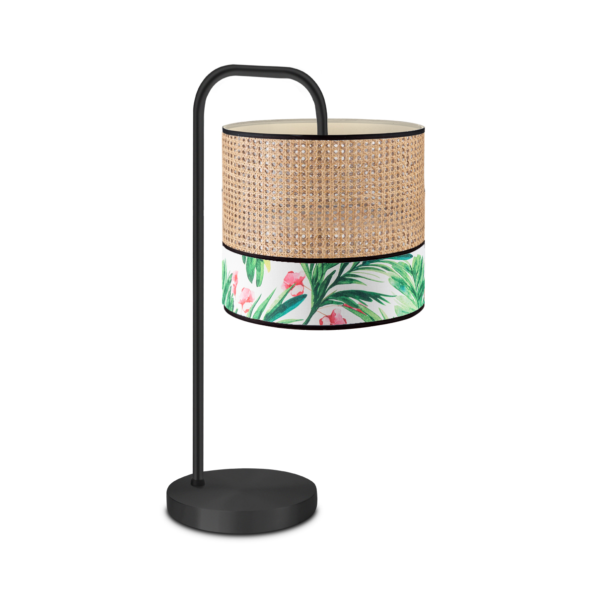 Tangla lighting - TLT7011-25B1 - Table lamp 1 Light - metal + rattan + TC fabric - spring - sieben grass - E27
