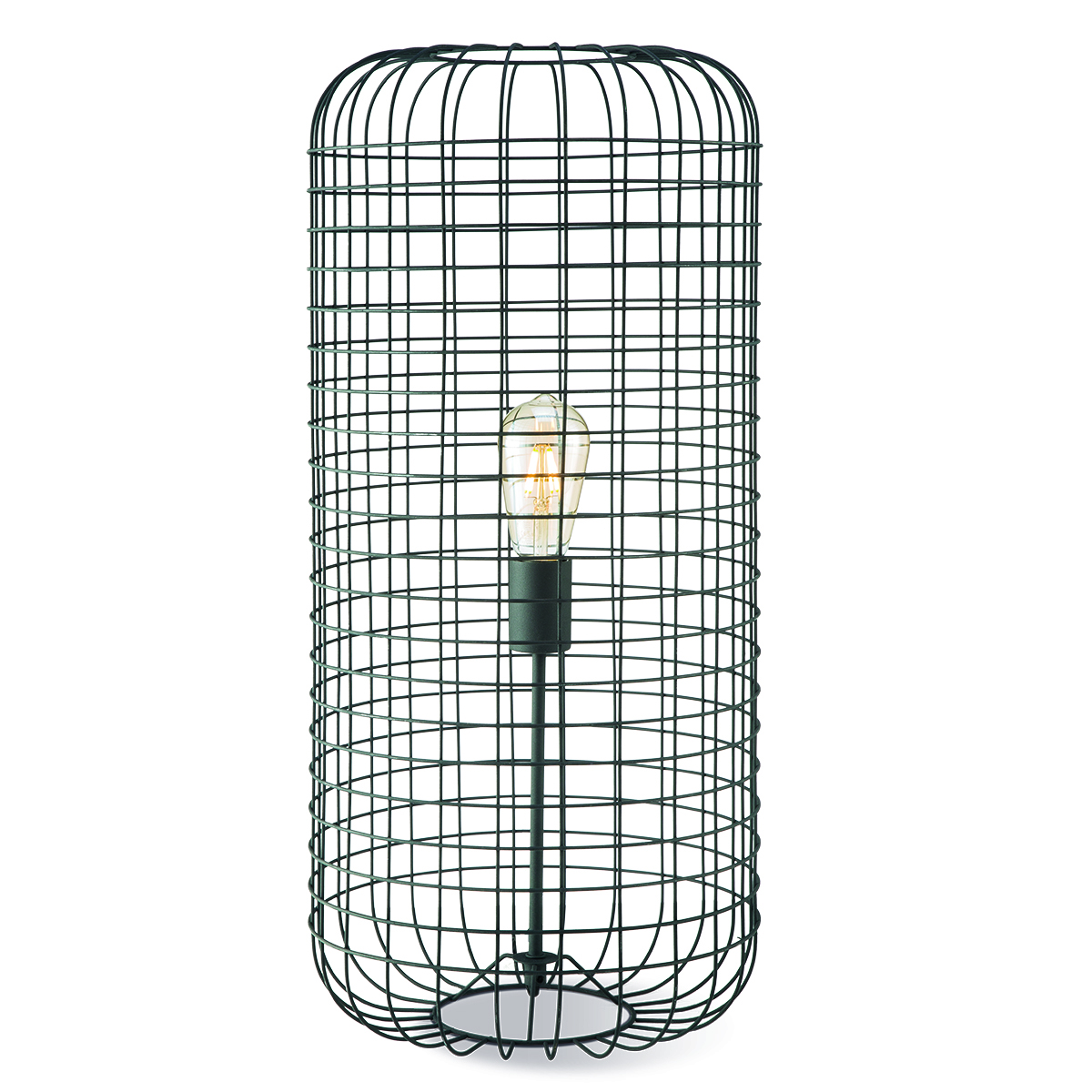Tangla lighting - TLT1020-01SB - Table lamp 1 Light - metal - sand black - melon - large - E27