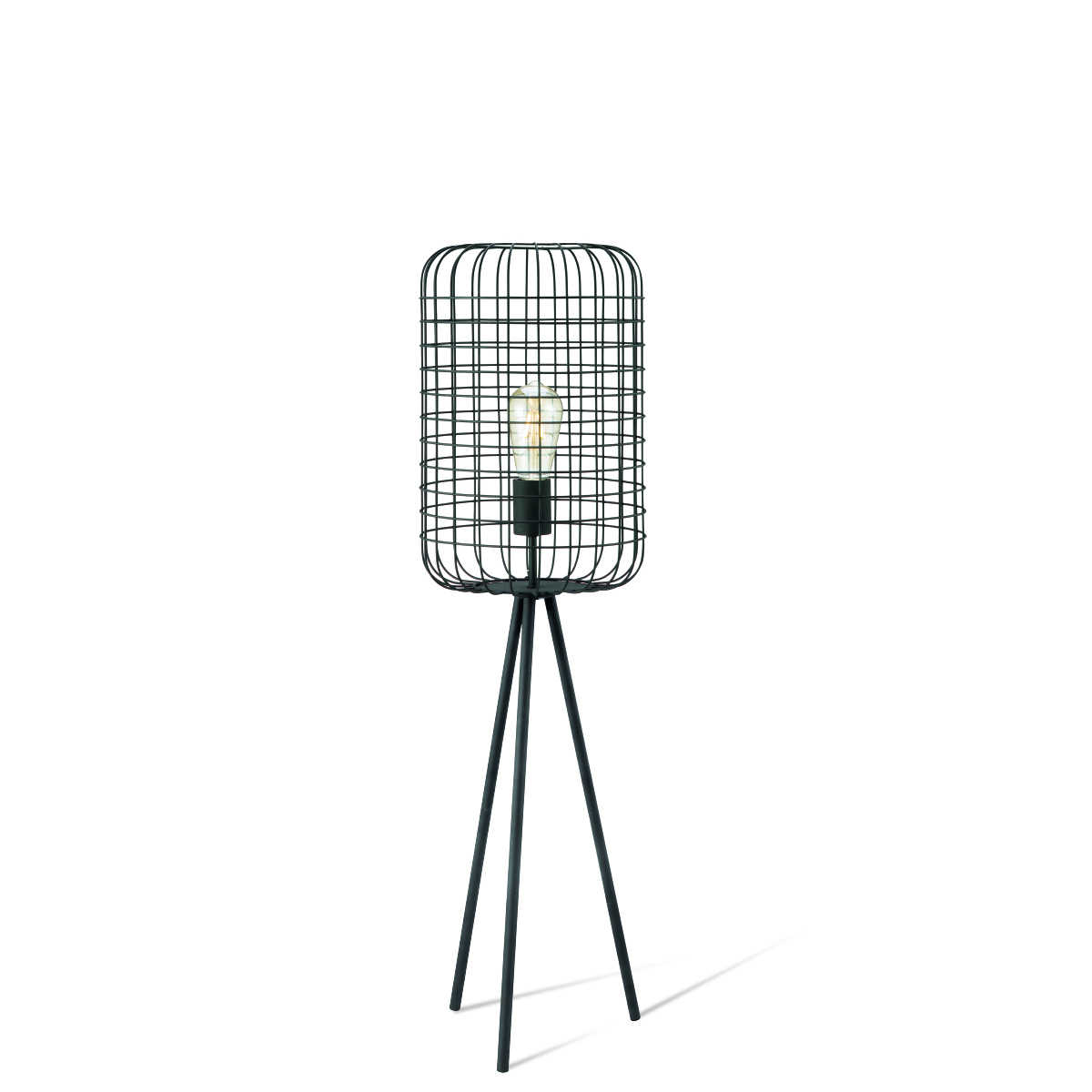 Tangla lighting - TLT1017-01SB - Table lamp 1 Light - metal - sand black - melon - tripod - E27