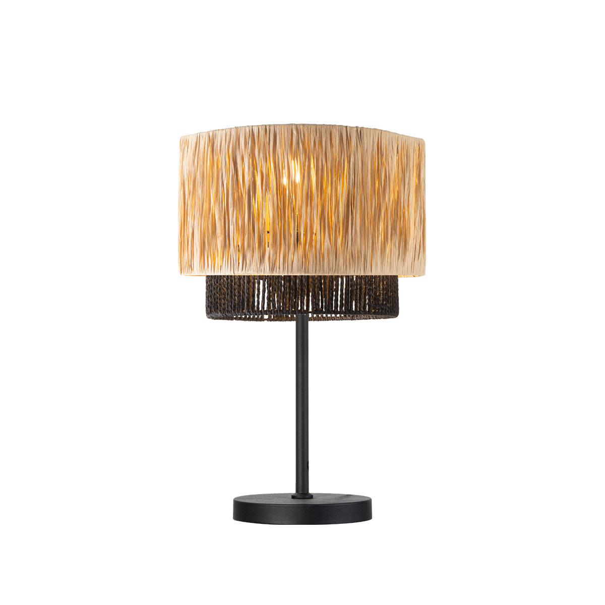 Tangla lighting - TLT7439-01NB - Table lamp 1 Light - sea grass + paper rope - sand black + natural - large - E27