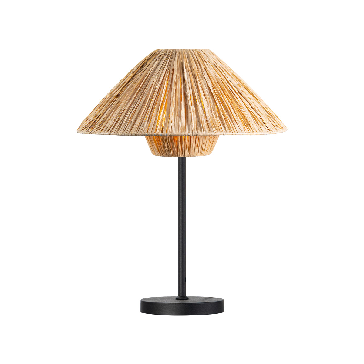 Tangla lighting - TLT7437-01NB - Table lamp 1 Light - sea grass - sand black + natural - hat - E27