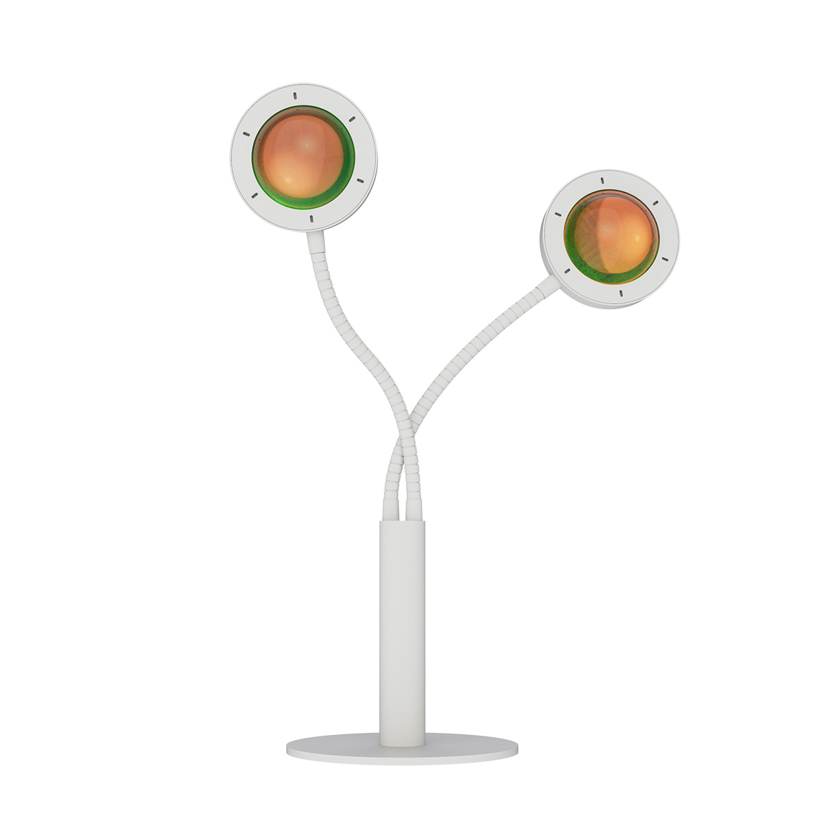 Tangla lighting - TLT7345-02SW - Table lamp 2 Lights - metal + glass - sand white - flower aura