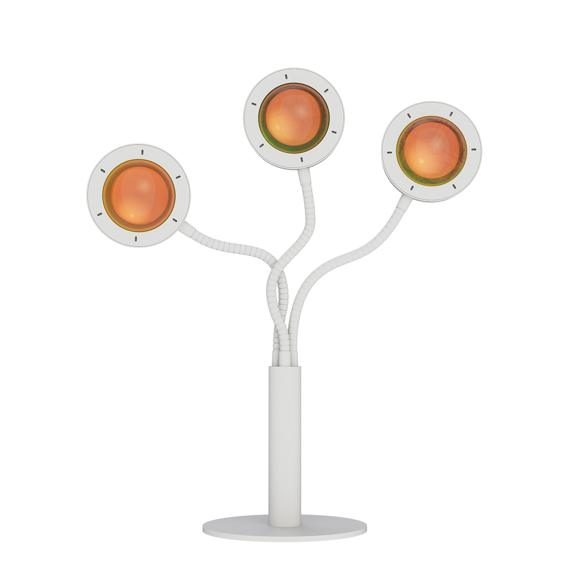 Tangla lighting - TLT7345-03SW - Table lamp 3 Lights - metal + glass - sand white - flower aura