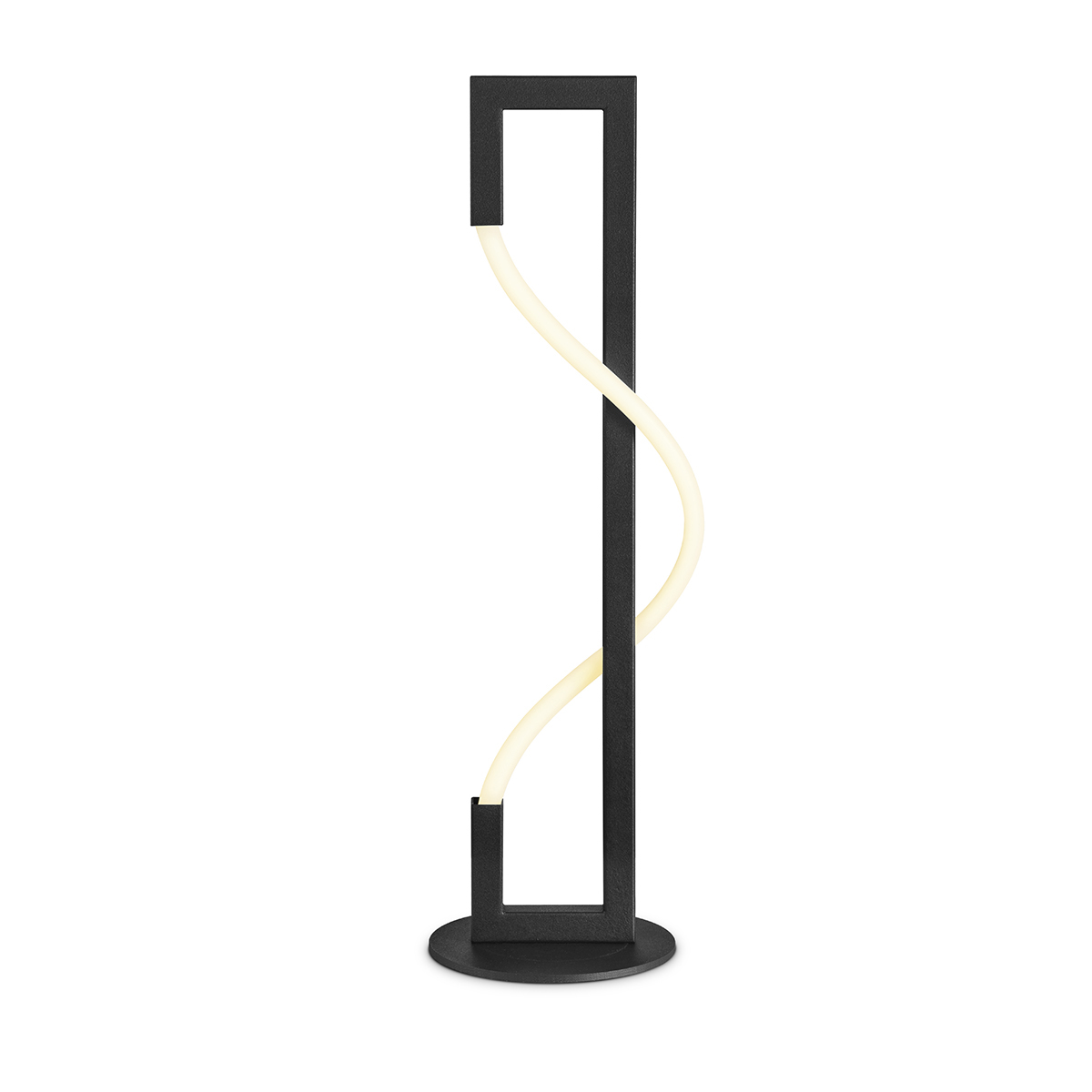 Tangla lighting - TLT7066-18SB - LED Table lamp - metal + LED silicon tube - sand black - twist square