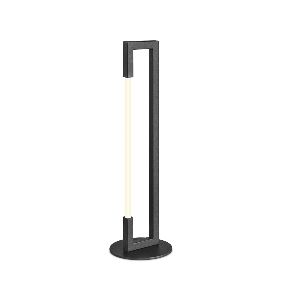Tangla lighting - TLT7065-18SB - LED Table lamp - metal + LED silicon tube - sand black - vertical square