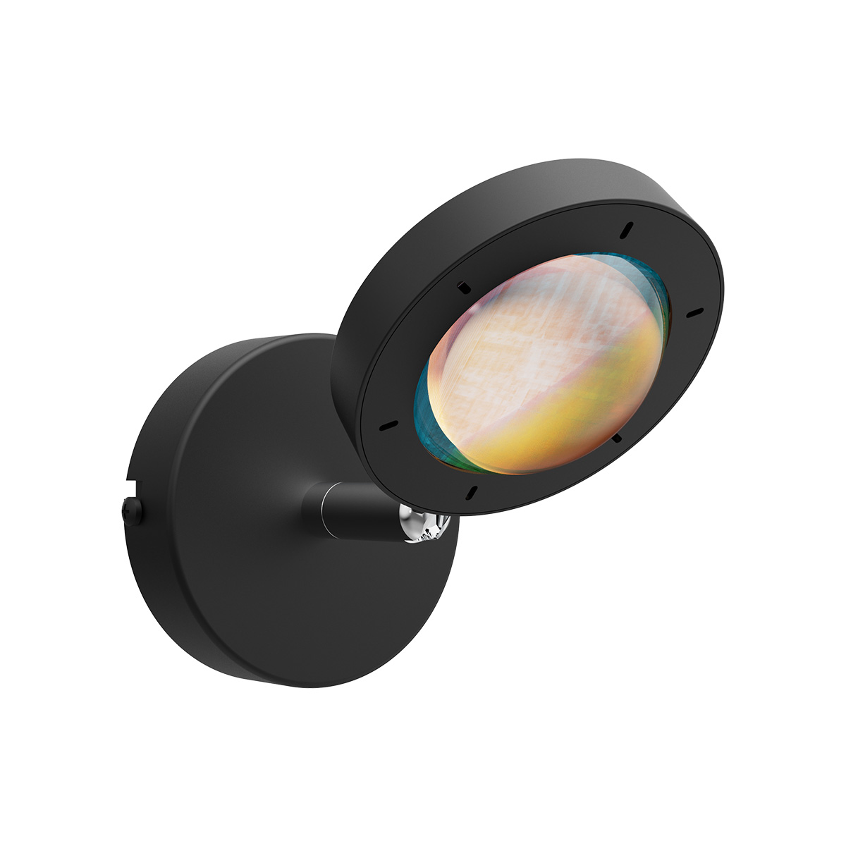 Tangla lighting - TLW7202-01A - LED Wall lamp 1 Head - metal + glass - sand black - Aura - medium - magnify