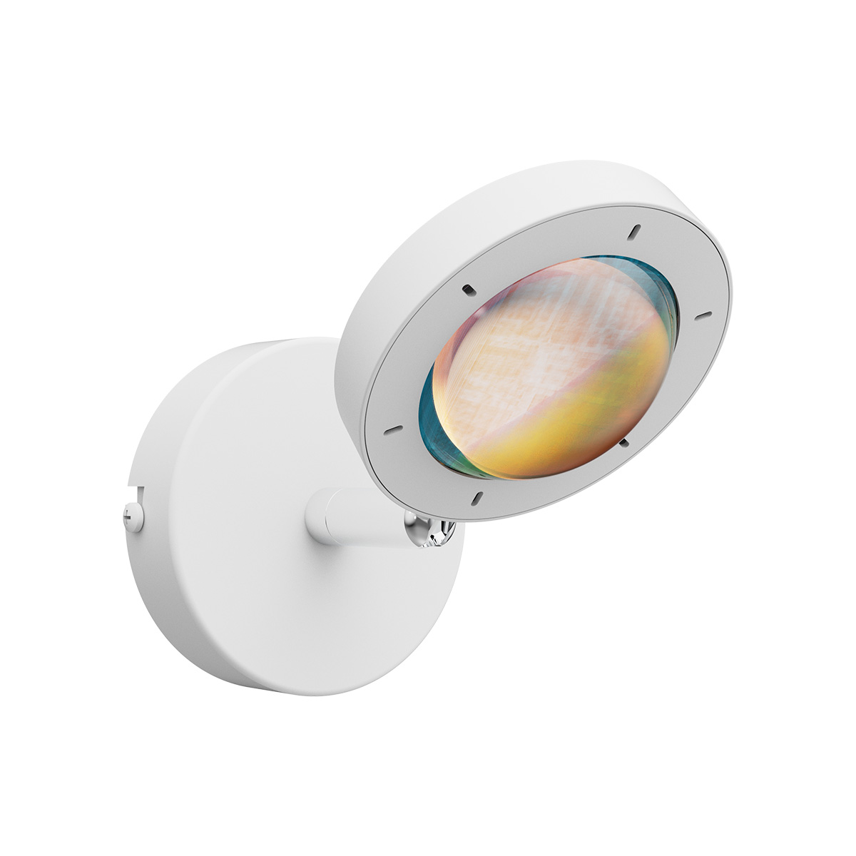 Tangla lighting - TLW7202-01WA - LED Wall lamp 1 Head - metal + glass - sand white - Aura - medium - magnify