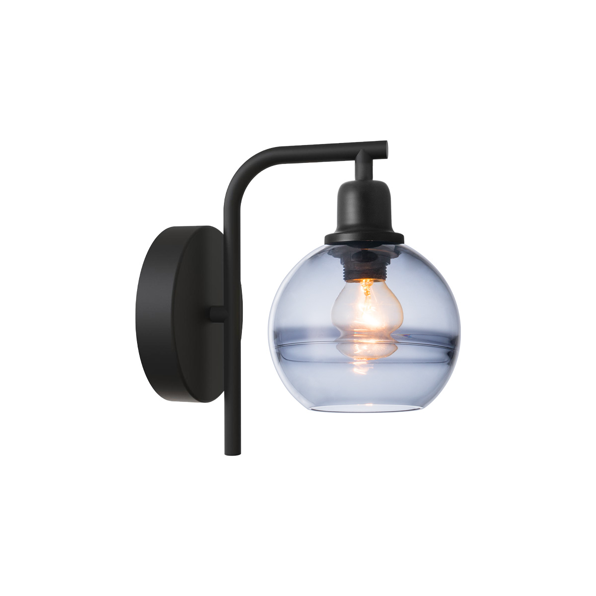 Tangla lighting - TLT7383-01SB - LED Wall lamp 1 Light - glass - sand black + smoke - sky - E27