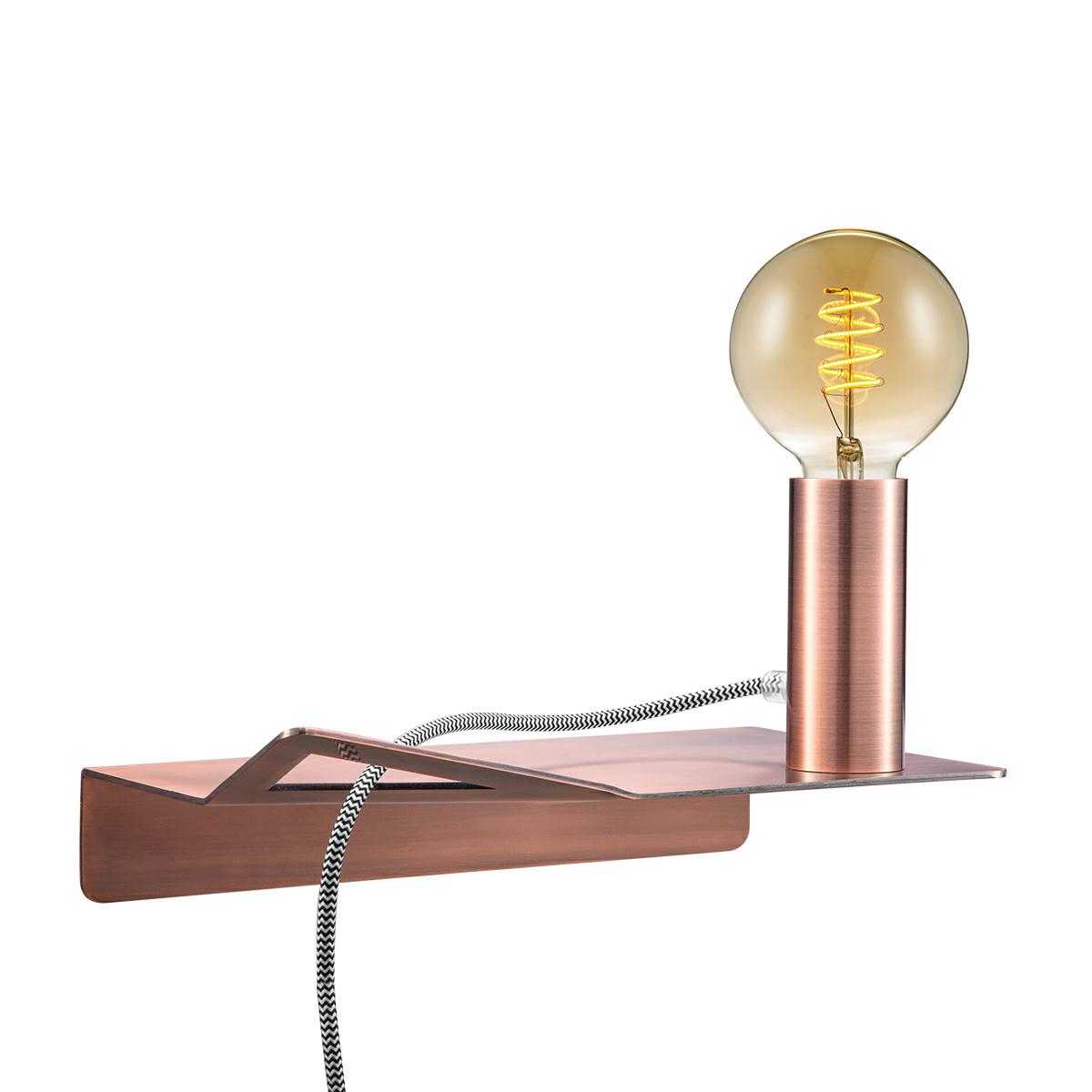Tangla lighting - TLW7076-01CP - LED Wall lamp 1 Light - metal - copper  - flat film - E27