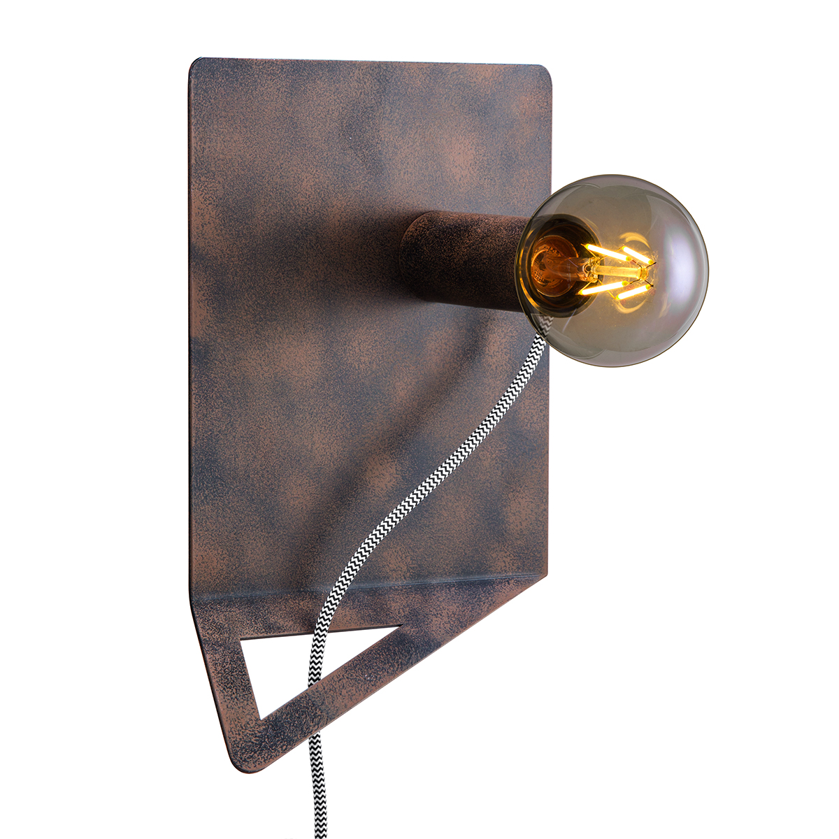 Tangla lighting - TLW7079-01RS - LED Wall lamp 1 Light - metal - rusty - film - E27