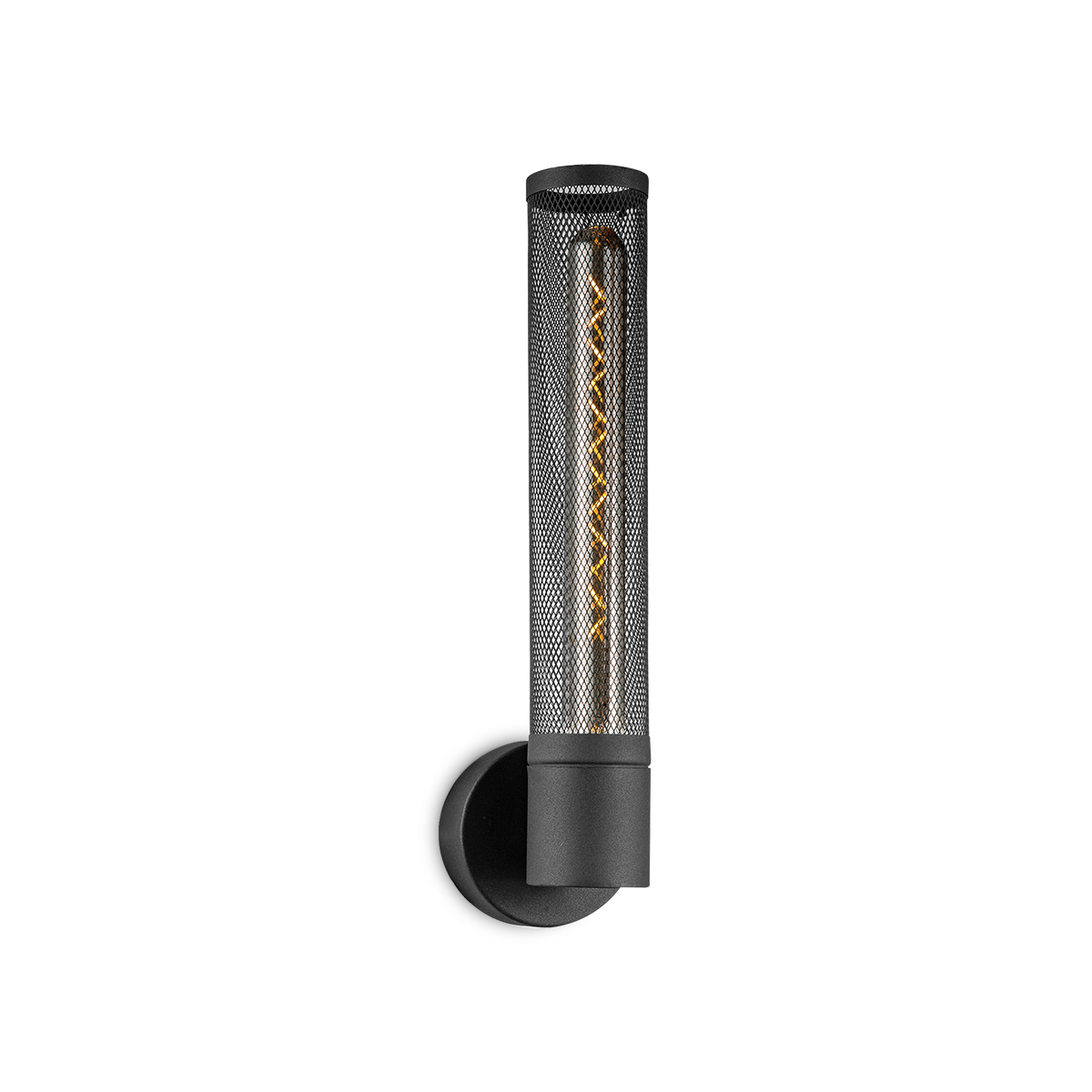 Tangla lighting - TLW3009-01SB - LED Wall lamp 1 Light - metal - sand black - cylinder mesh - E27